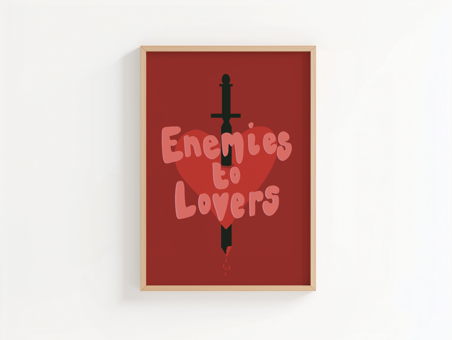 Enemies To Lovers Art | Book Trope Print