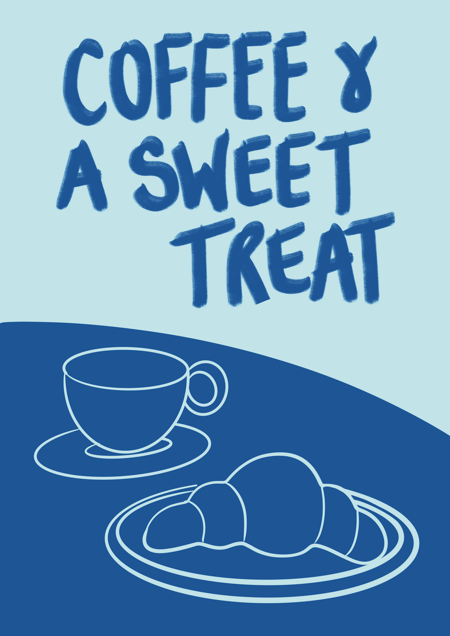 Coffee and a sweet treat print