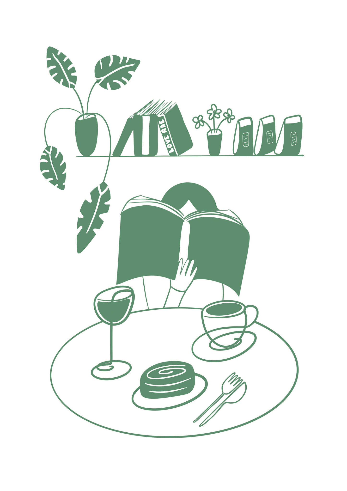 Coffee and Books Print