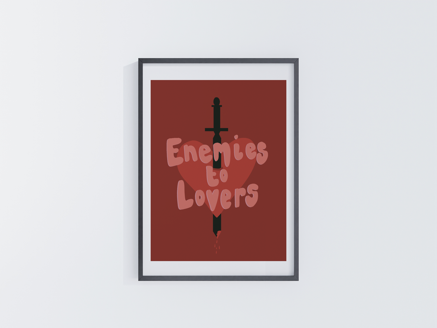 framed enemies to lover print