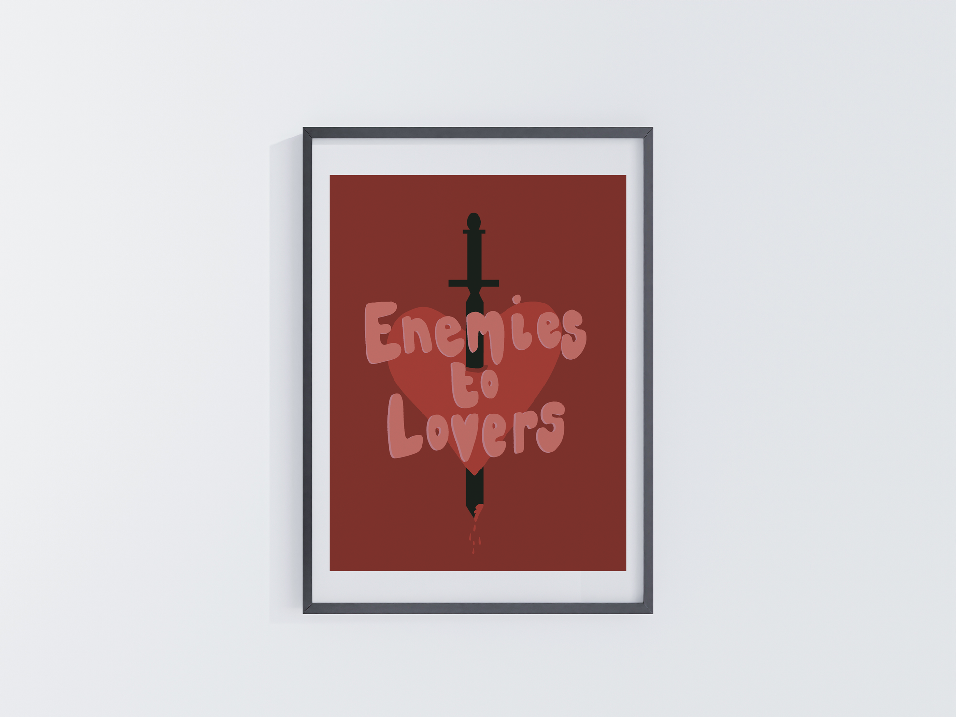 framed enemies to lover print