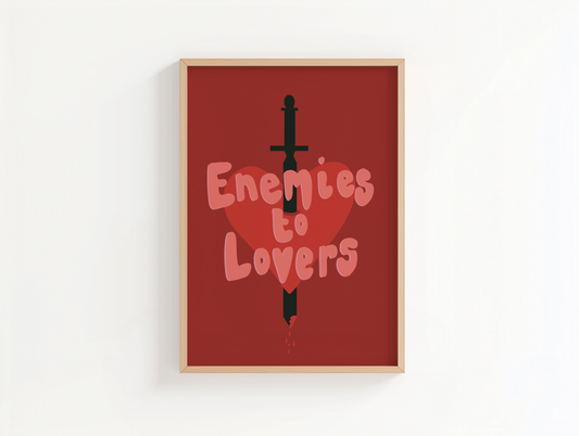 Enemies To Lovers Art | Book Trope Print