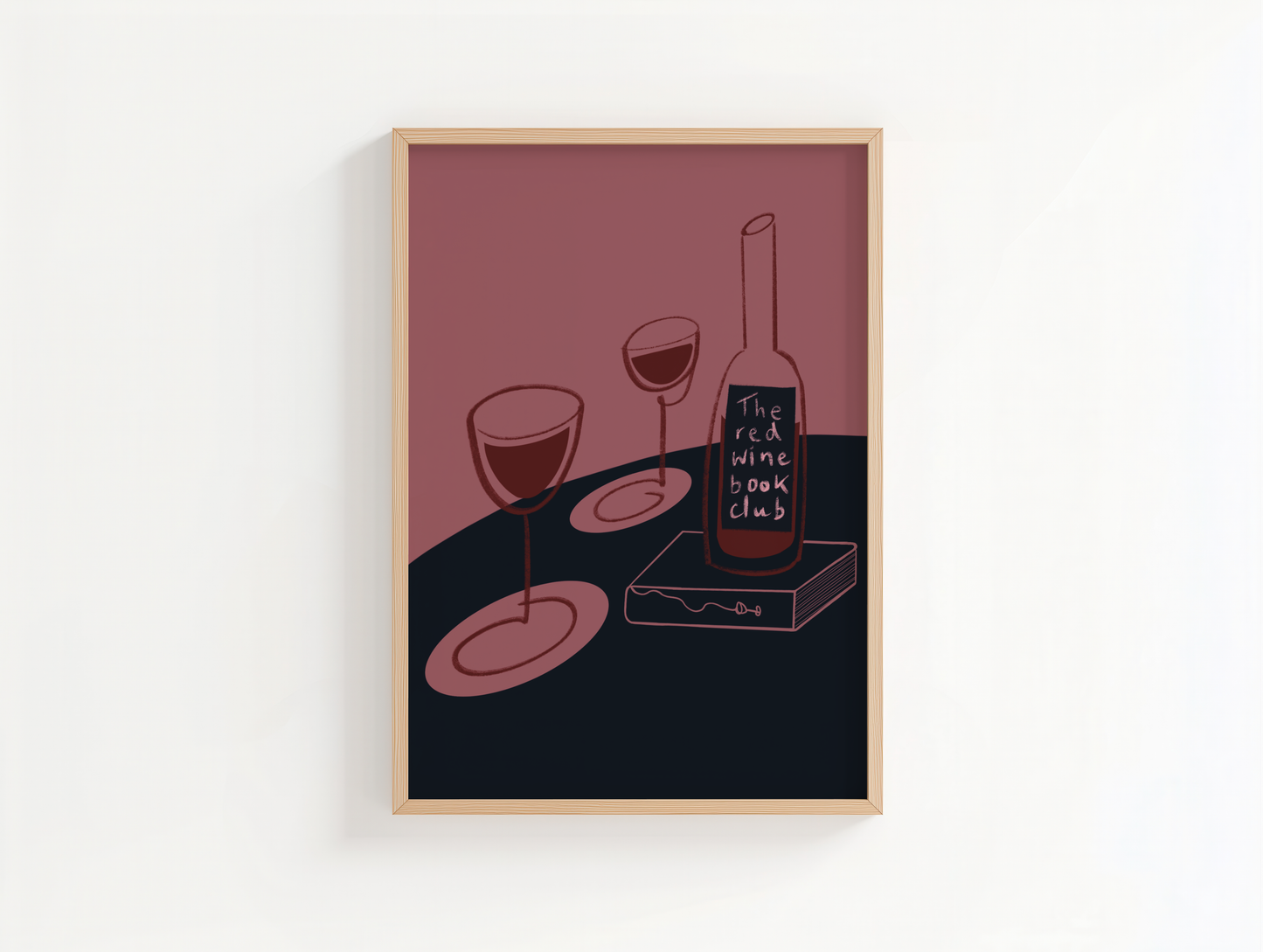Red Wine Book Club Print