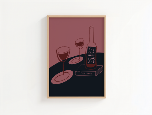 Red Wine Book Club Print