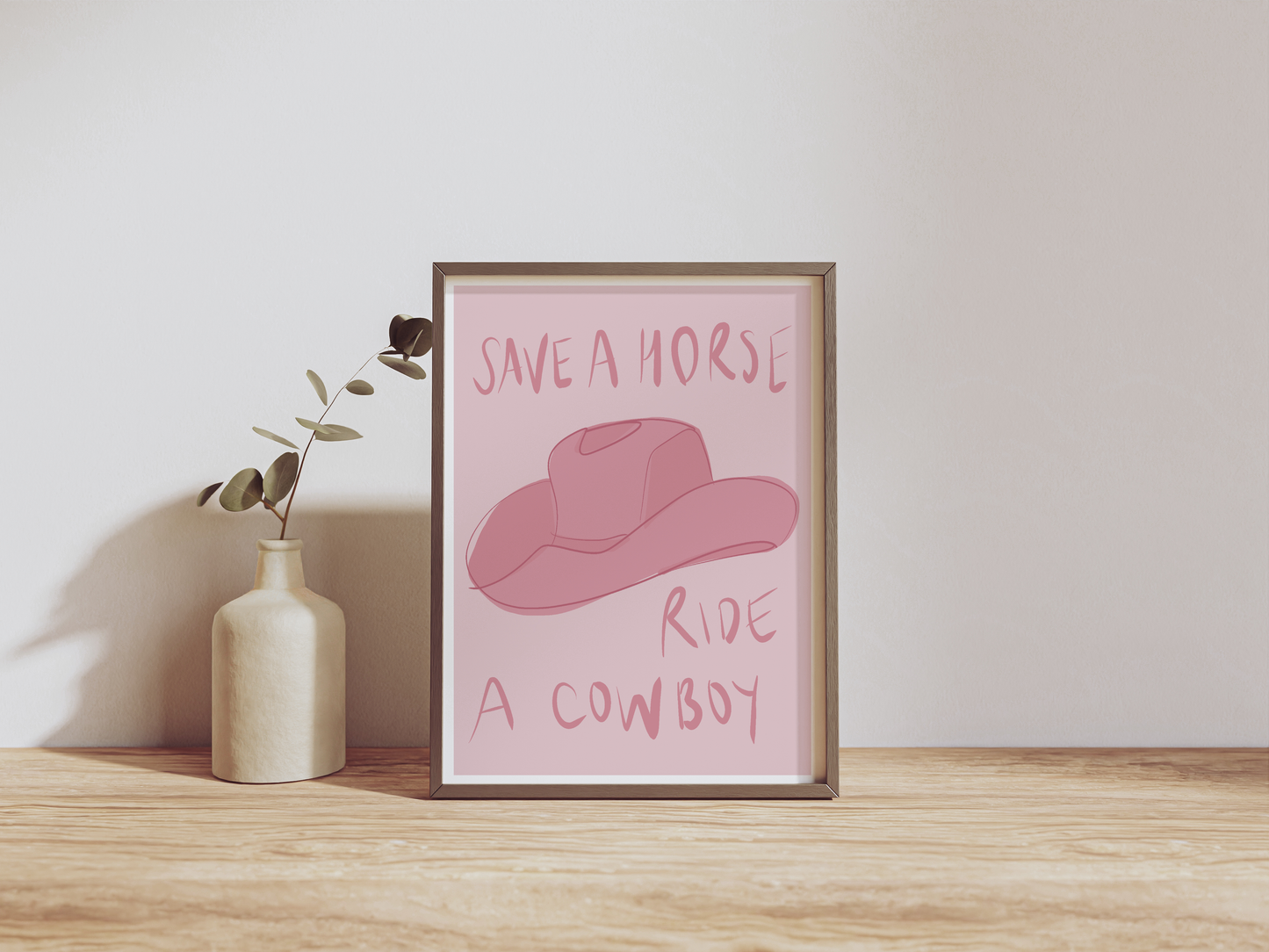 cowboy hat print in a frame