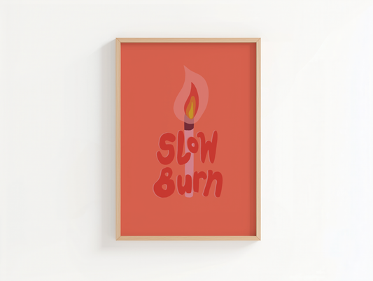 Slow Burn Trope Print | Romance Book Trope Art