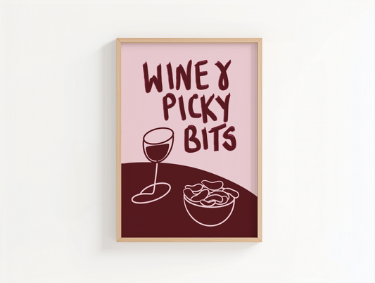 Wine and picky bits prints
